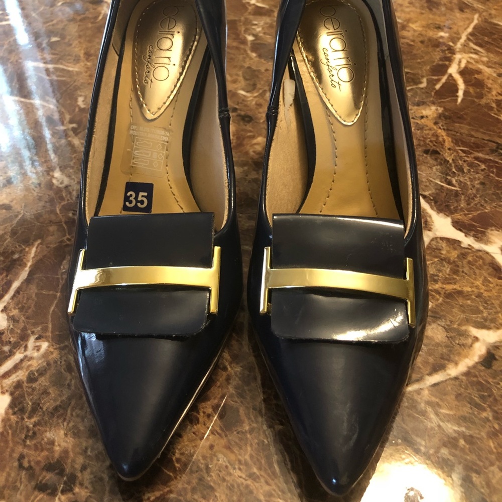 Nave blue Brazilian high heels shoes
